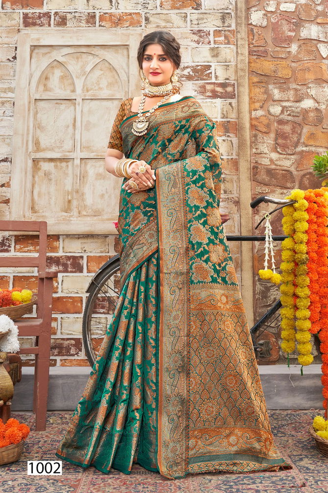 Jhumkaa 3 By Saroj 1001 To 1006 Organza Designer Saree Wholesale Price in Surat
